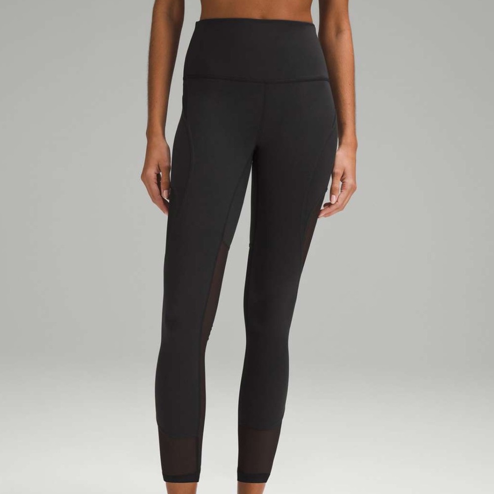 LULULEMON High-Rise w/mesh Leggings *black*